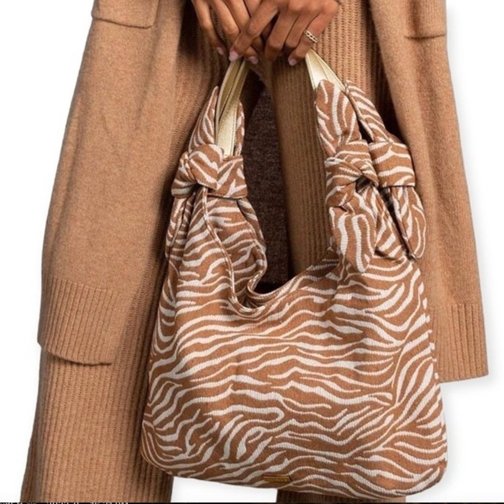 Rachel Zoe 'Monica' Neutral Tiger Print Hobo Handbag